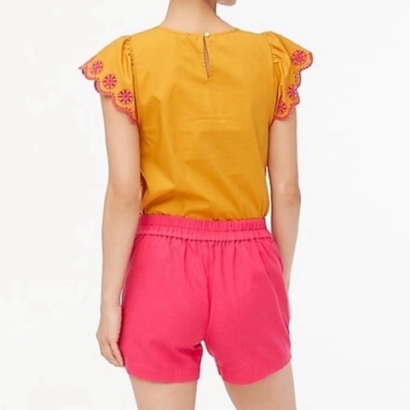 J. CREW • Linen Blend High Rise Front Tie Shorts size 4 - Picture 4 of 16